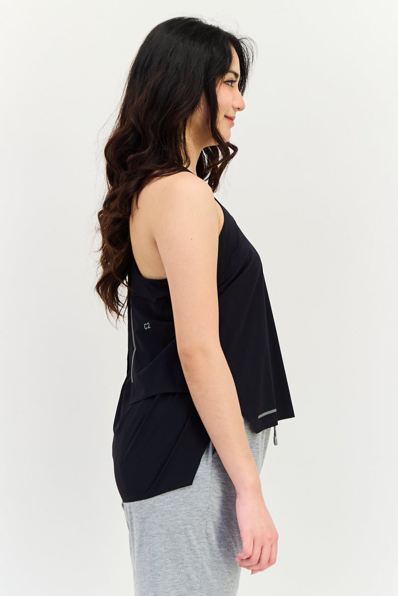 asics Women Sportswear Fit Sleeveless Running Top, Black - Image 4