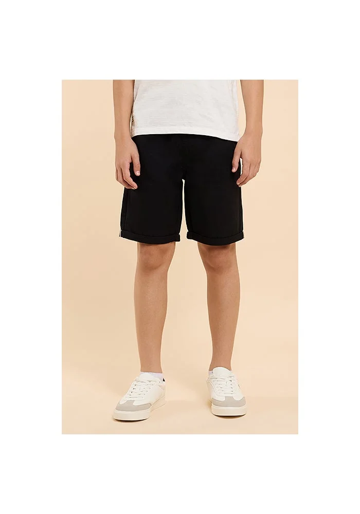 R&b Solid Shorts with Drawstring Waist