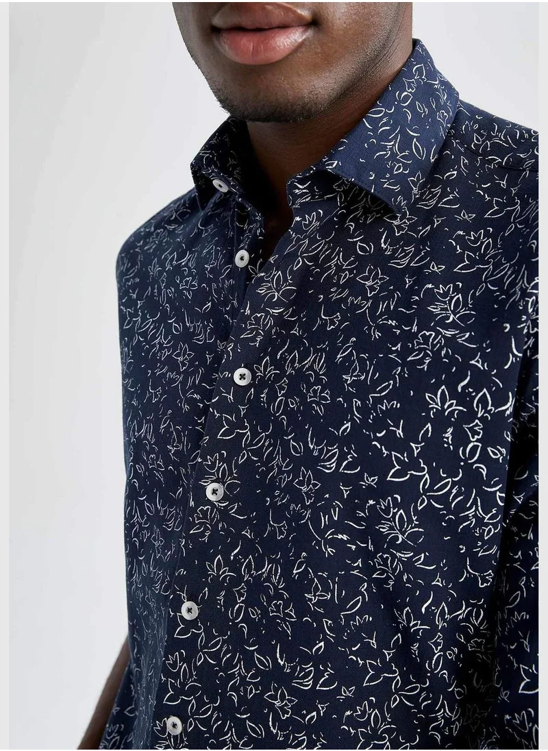 DeFacto Modern Fit Long Sleeve Printed Shirt