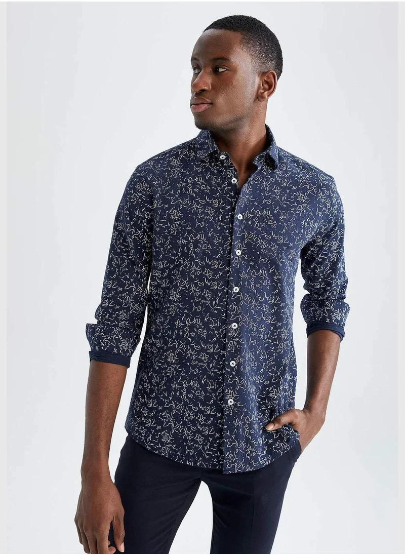 DeFacto Modern Fit Long Sleeve Printed Shirt