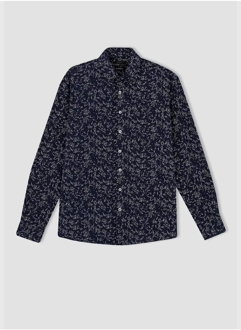 DeFacto Modern Fit Long Sleeve Printed Shirt