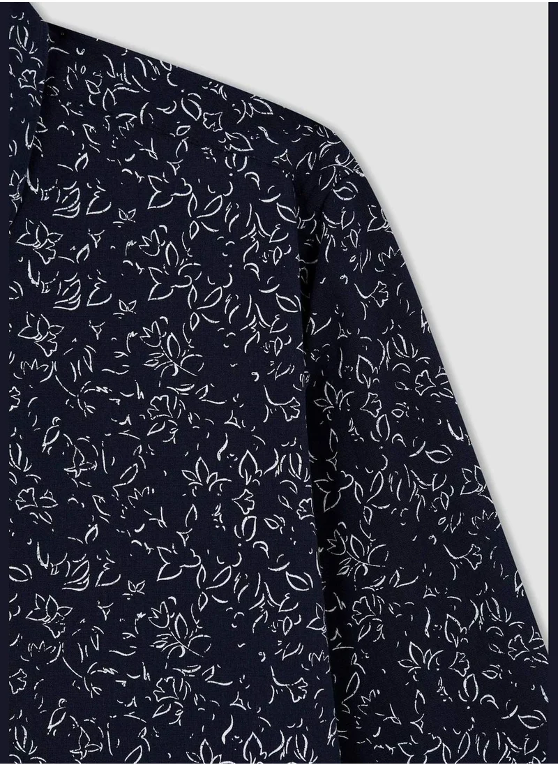 DeFacto Modern Fit Long Sleeve Printed Shirt