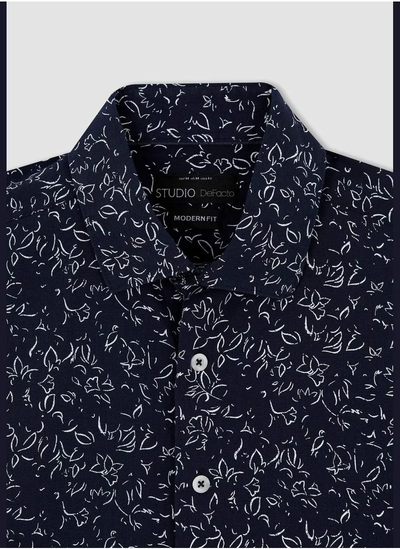 DeFacto Modern Fit Long Sleeve Printed Shirt
