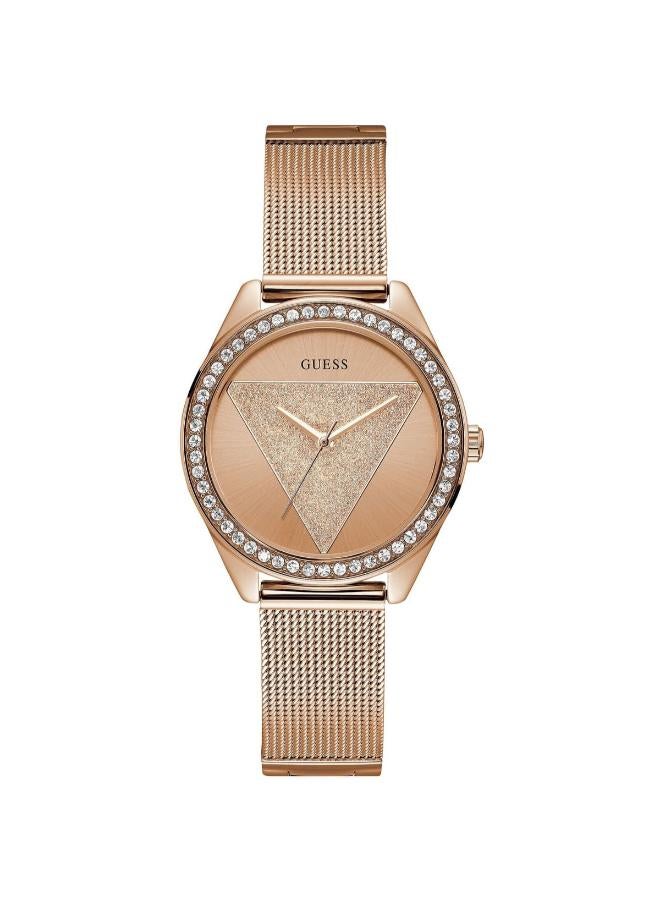 GUESS Women's Tri Glitz Stone Studded Analog Watch W1142L4 - Image 1