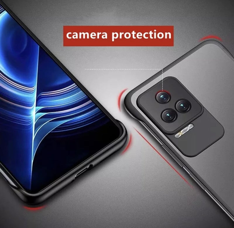 REALCASE Xiaomi 12 Pro 5G Back Cover Case | Slim Translucent Frameless Matte Hard Back Skin | Soft TPU Shock Proof Bumper Case Back Cover for Xiaomi 12 Pro 5G (Blue) - Image 4