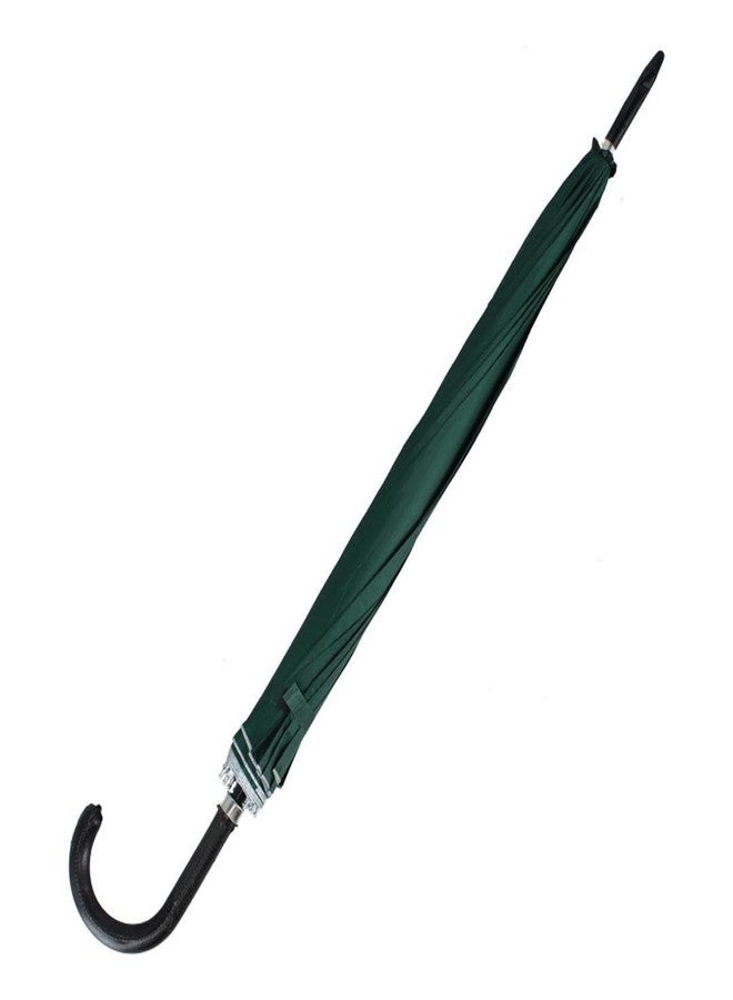 CTM Adult Sleek Solid Color Stick Umbrella, Green - Image 3