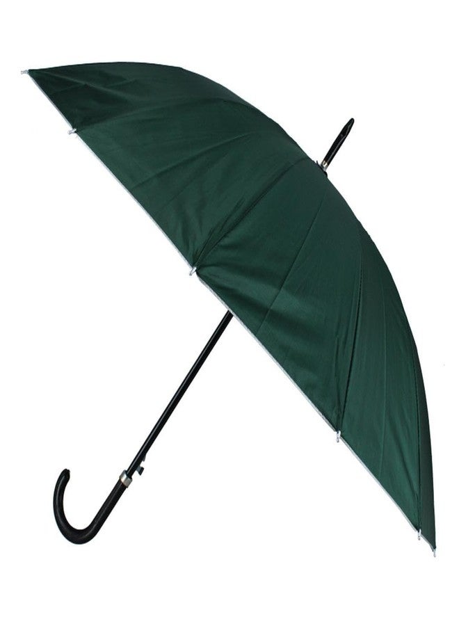CTM Adult Sleek Solid Color Stick Umbrella, Green - Image 1