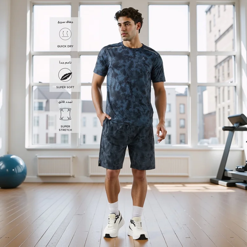 ADOT by Splash All-Over Print Shorts with Elasticated Waistband