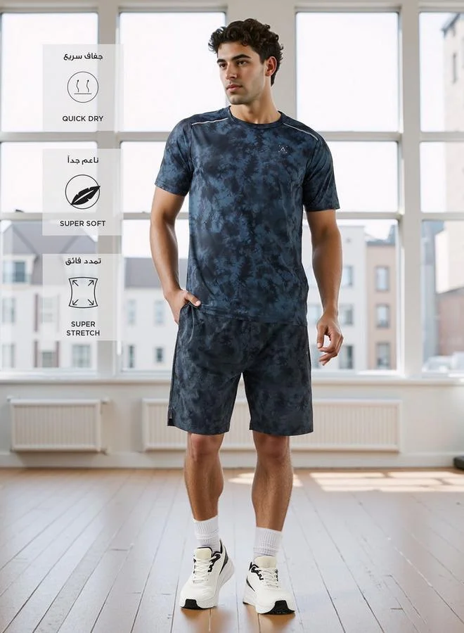 ADOT by Splash All-Over Print Shorts with Elasticated Waistband