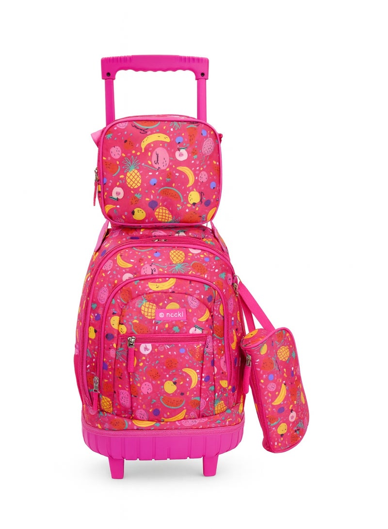 نوزكي حقيبة ظهر Nuzki للأطفال للطلاب، حقيبة ظهر للفتيات والفتيان، حقيبة ظهر مدرسية بعجلات مقاس 18 بوصة مع حقيبة غداء مقلمة، مجموعة حقائب كتب 3 في 1 لحقيبة سفر بعجلات للأطفال في المدارس - Image 5