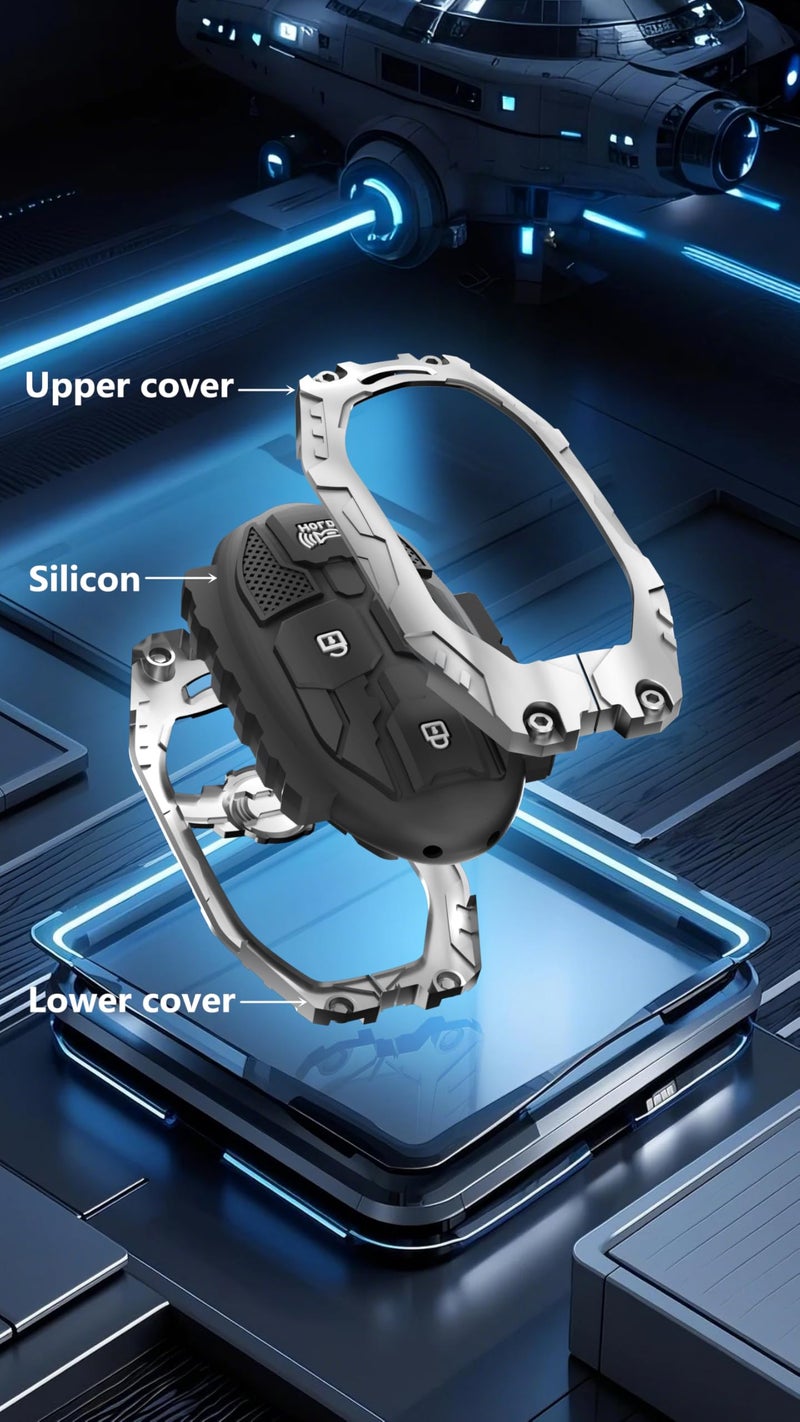 TALKMOON Key Fob Cover for Hyundai 5 Buttons Key Case,Heavy Key Shell Protector Accessories for 2024 2023 Hyundai Ioniq 6 Grandeur GN7 KONA Elanrtra Sonata Key Fob (Model-A-Silver) - Image 5
