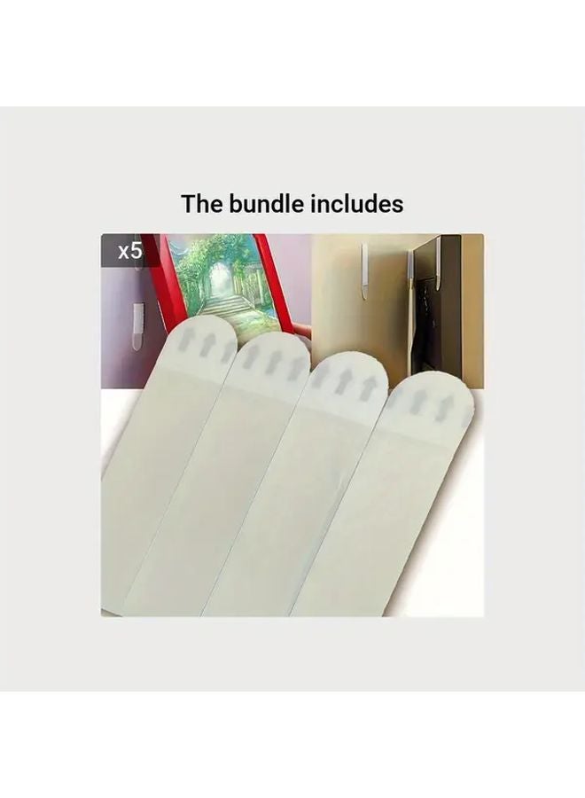 12 Pcs Heavy Duty Removable Adhesive Strips No Residue Double Sided Tape For Wall - Image 5