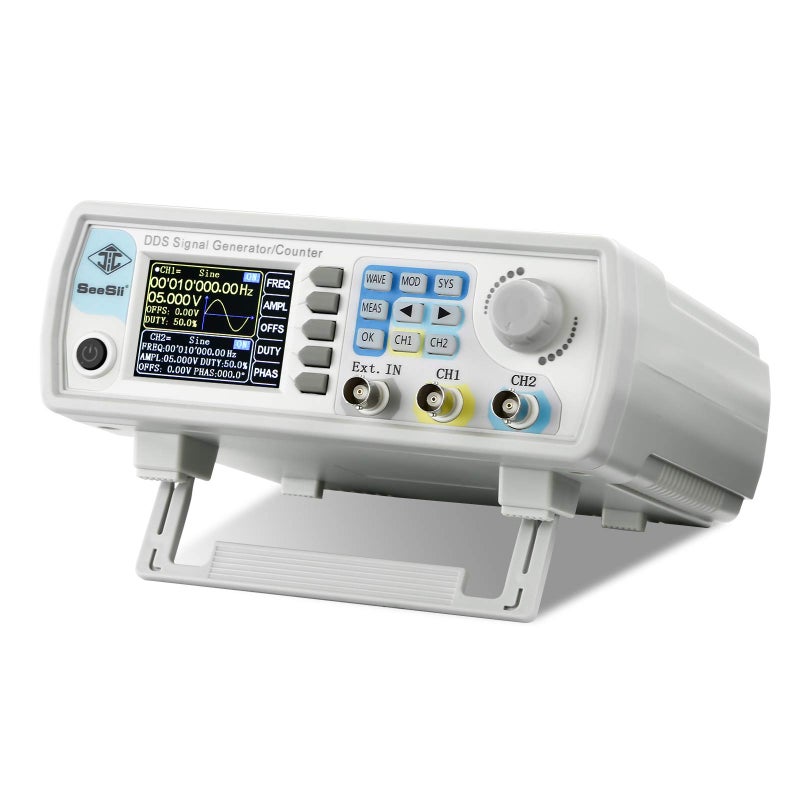 Seesii Professional Upgraded DDS Signal Generator Counter, Seesii 60MHz LCD Display High Precision 200MSa/s Dual-Channel Arbitray Waveform Function Generator Frequency Meter - Image 1