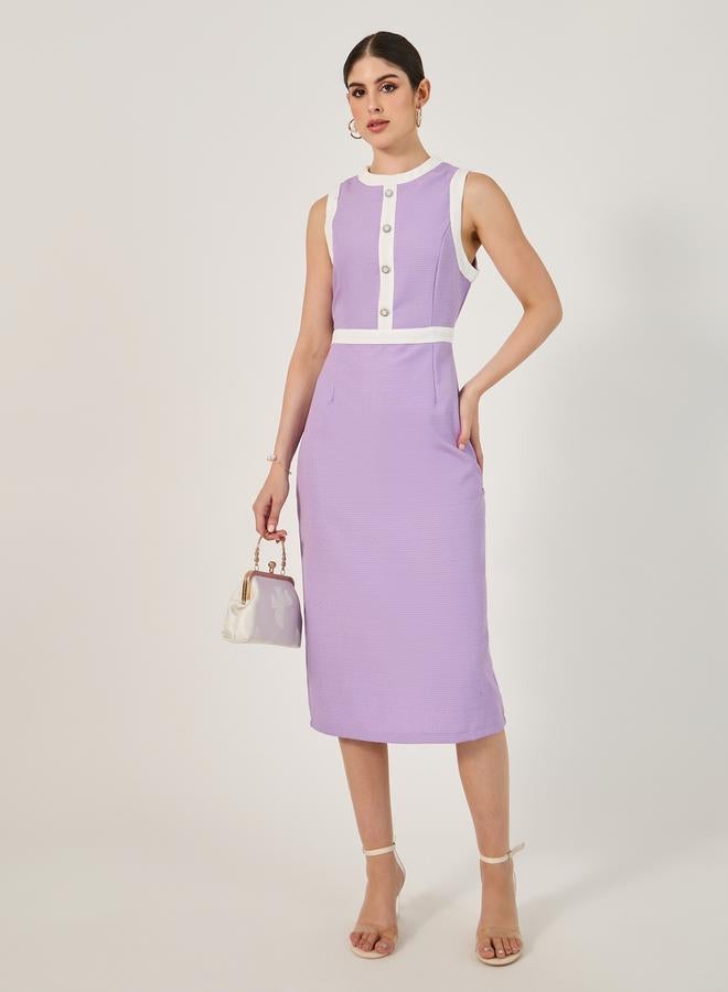 ستايلي فستان ليلاك بلا أكمام - Image 2