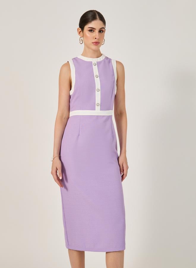 ستايلي فستان ليلاك بلا أكمام - Image 3