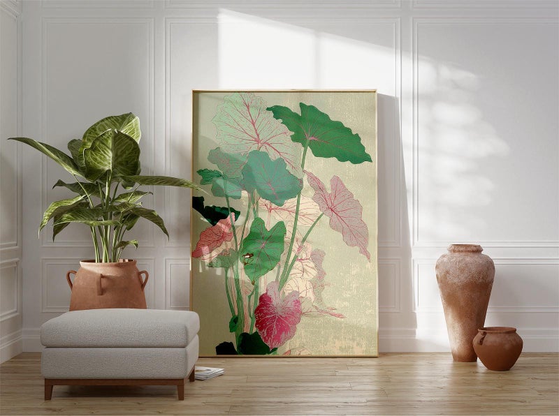 TNESSENTIAL Caladium Plant Poster, Vintage Botanical Print, Tropical Home Decor - Image 3