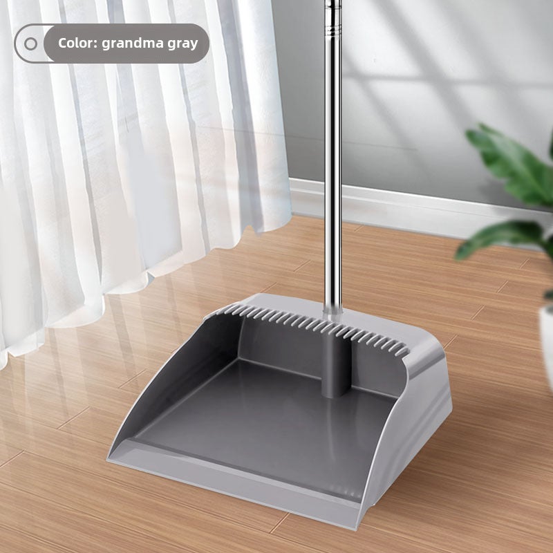 Sleek Dual-Tone Broom and Dustpan Set Simple dustpan single (color random)