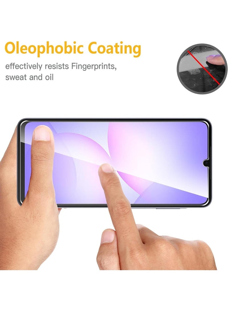 Muzz Screen Protector Compatible With Samsung Galaxy A17 HD Full Coverage  Round Edge Scratch Resistant Bubble Free 9H Hardness  Premium Quality Tempered Glass Transparent Samsung Galaxy A17 - Image 4