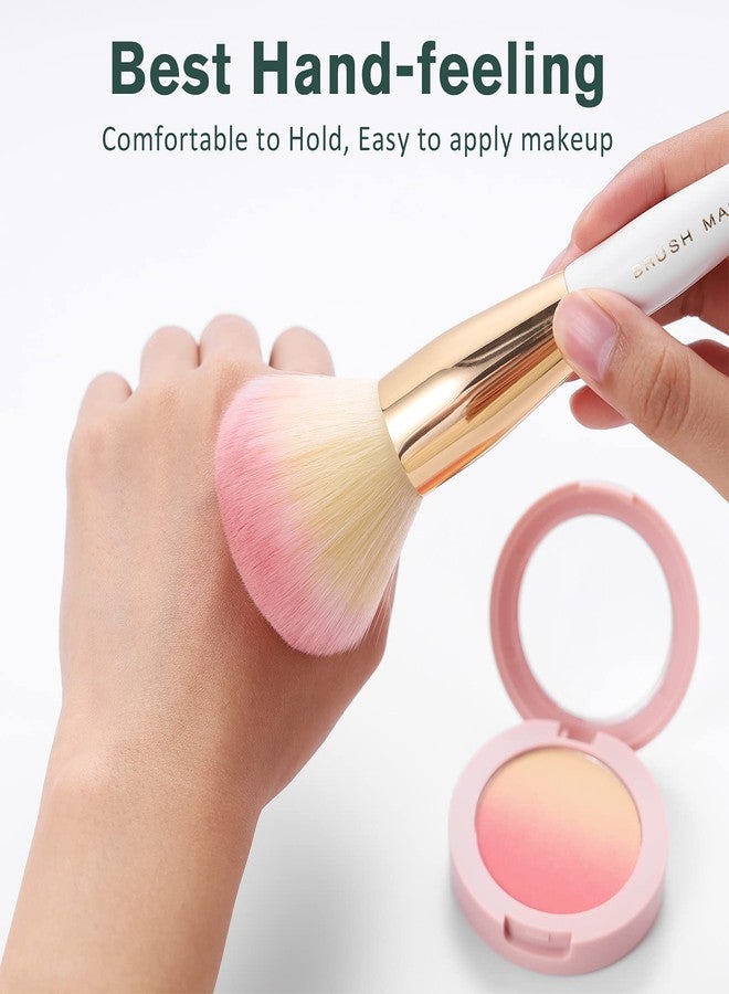 Brush Master Makeup Brushes Set 10Pcs Professional Kabuki Foundation Eyeshadow Blush Blending Lip Full Face Cosmetic Kit W/Makeup Brush Set with Holder - Image 5