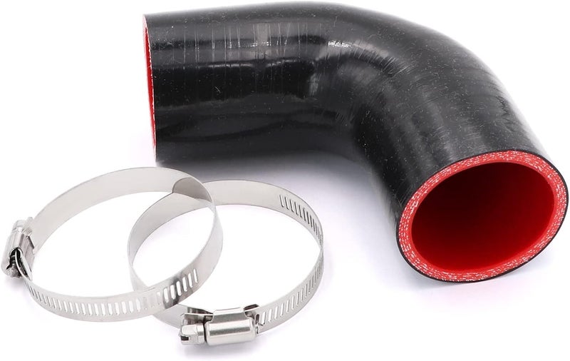 TuoLauthon 90 Degree 2 Inch Elbow Coupler Hose with 2 Clamps - Image 1