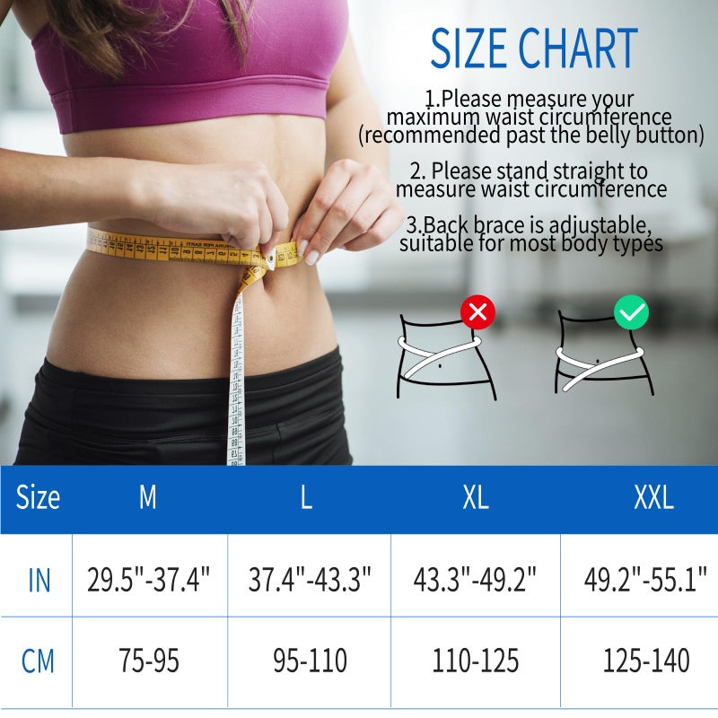 Back Brace for Lower Back Pain Relief with 6 stays, Back Support Belt for Women & Men Work, Waist Lumbar Breathable for Herniated Disc, Sciatica - Image 4