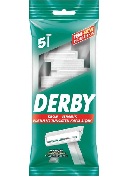 Derby Bag Single Blade Razor 5 Pieces Razor Blades 