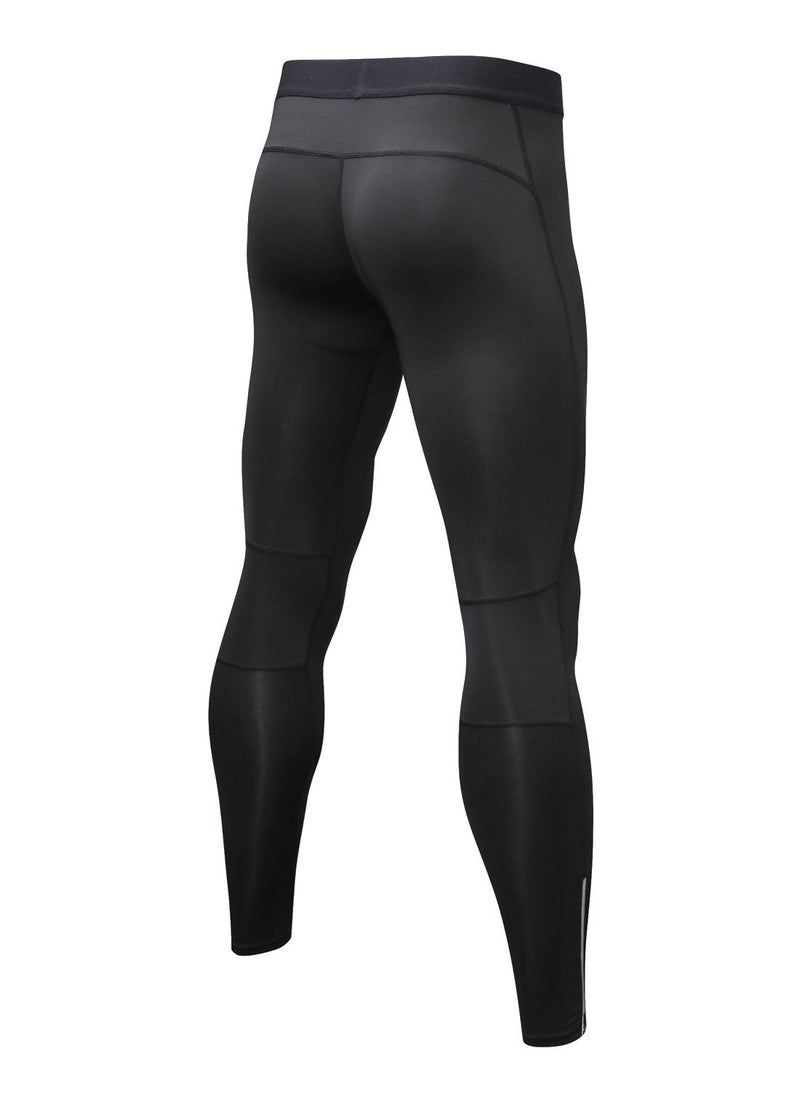 Loquat Men Quick Dry Breathable Elastic Running Trousers Black  - Image 2