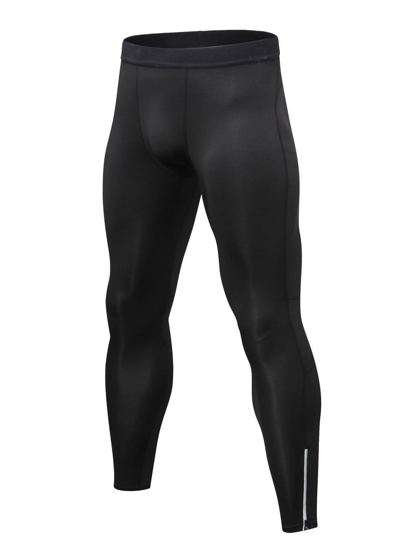 Loquat Men Quick Dry Breathable Elastic Running Trousers Black  - Image 1
