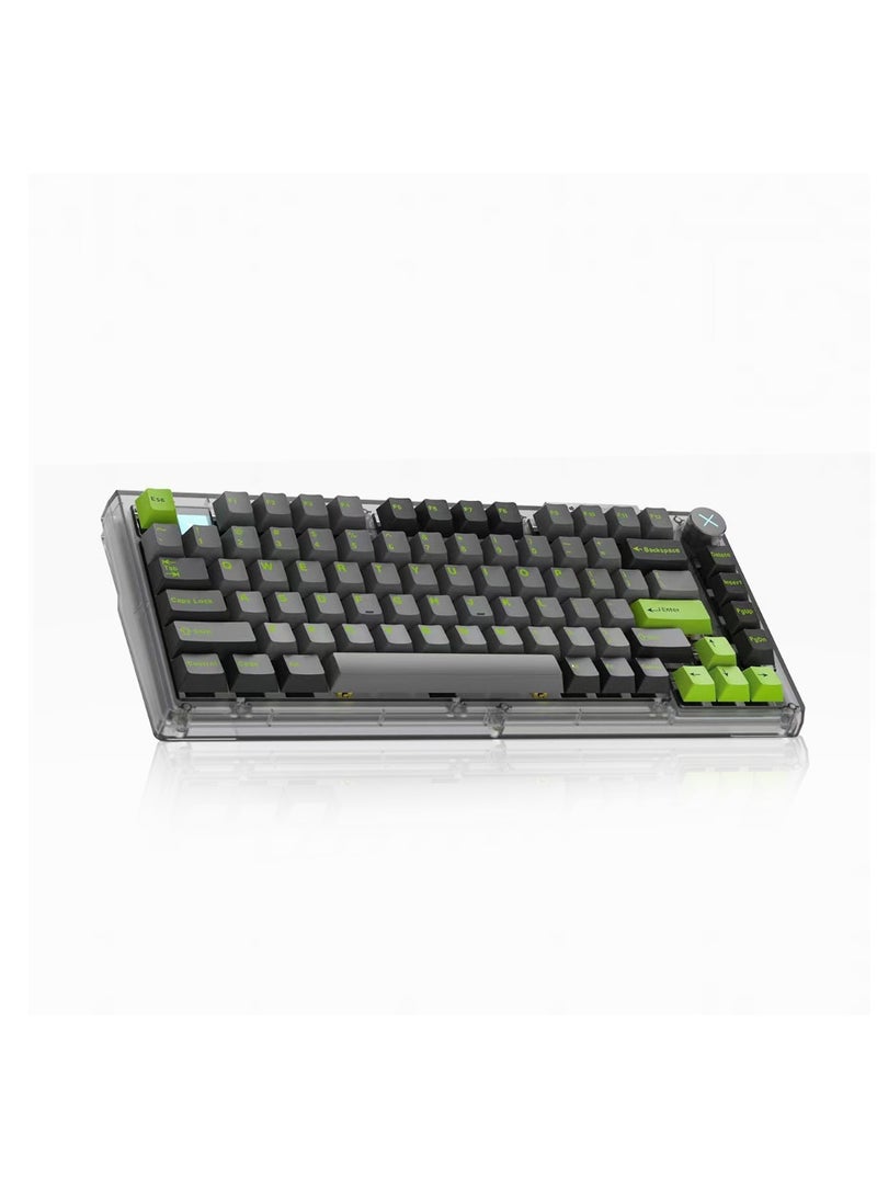 ZIPFORCE ZIPFORCE Wireless Mechanical Keyboard,81 Keys Hot Swappable Custom Keyboard with Knob,RGB Backlit,2.4GHz/USB-C/BT5.0 Mechanical Gaming Keyboards, PBT Keycaps, 100 Million Keystroke Lifespan - Image 1
