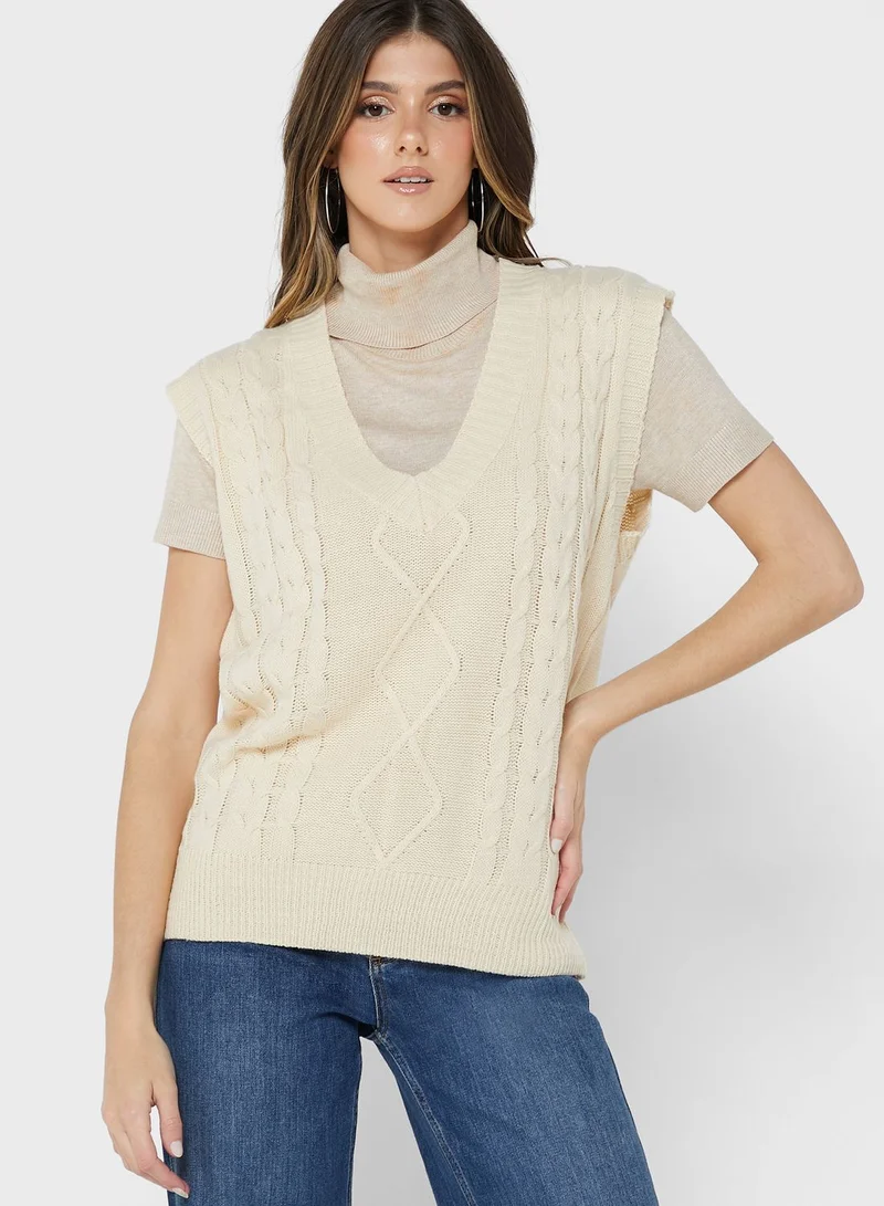 Ginger Cable Knit Vest