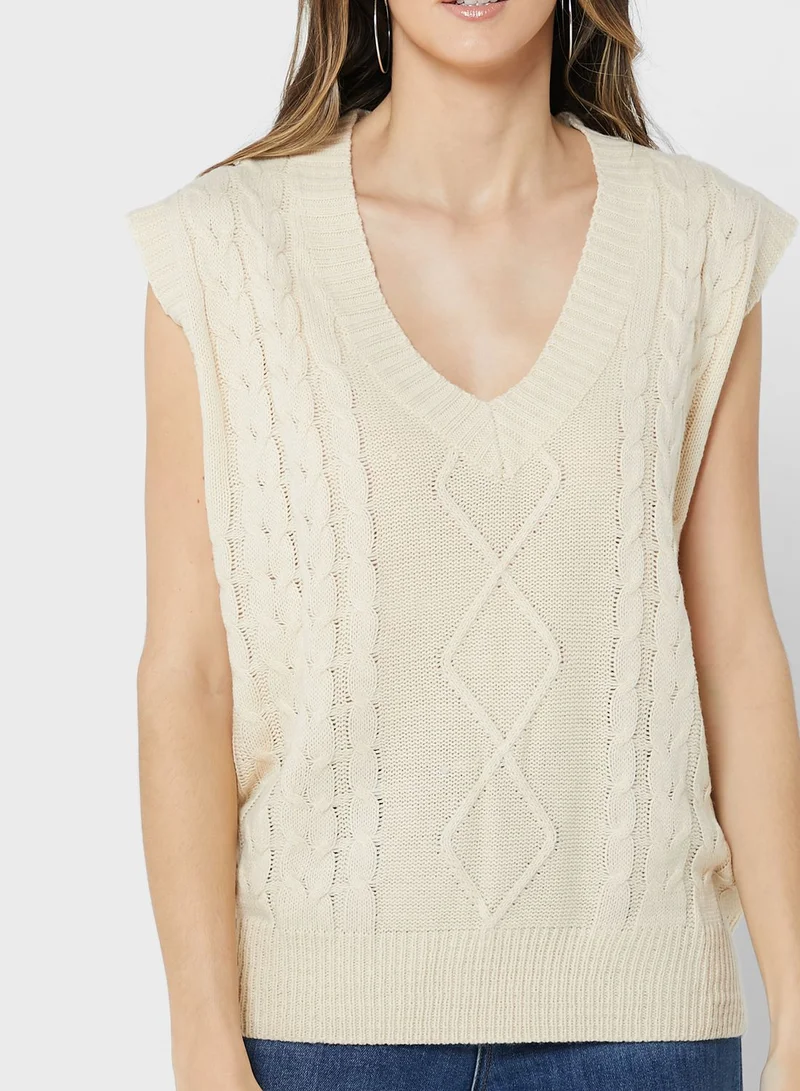 Ginger Cable Knit Vest