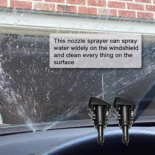 YIENAKFUN 4805742AC Windshield Washer Nozzles Kit for 09-24 Dodge RAM 1500-5500 Jeep Patriot Compass Replaces OEM # 4805742AB, 5116079AA Wiper Spray Washer Jet with 3-meter Fluid Hose and 6 Connectors - Image 3
