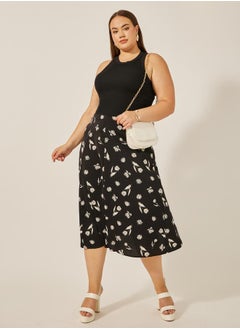 Plus Size Floral Print A-Line Midi Skirt - pzsku/Z32879834BD457001EFBBZ/45/_/1739732079/cc3ccbf5-06ca-4a59-9b93-a64f6e329f7a