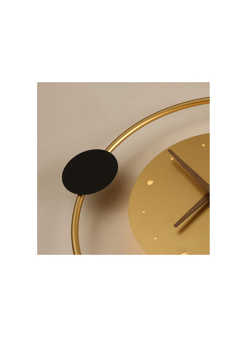 Modern 9W LED Wall Sconce Golden Metal Wall Light, Nordic Flush Mount Wall Lamp Fixtures for Living Room Bedroom Bedside Indoor Decoration, Warm White Wall Wash Lights