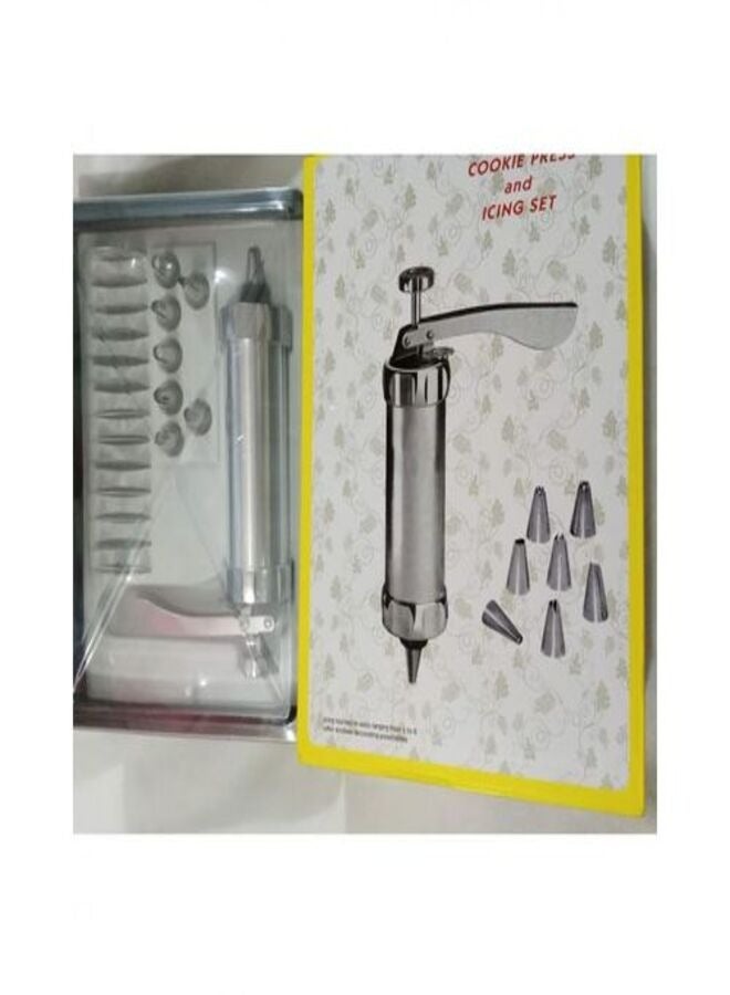 طقم كبس و كبسولات الكوكيز - 20 قطعة - فضي - Image 1