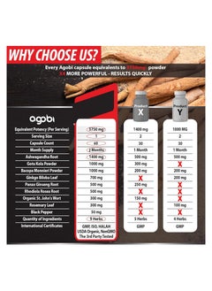 agobi 9in1 Brain Support Supplement Made with 9 Natural Ingredients - 60 Capsules  - Image 5