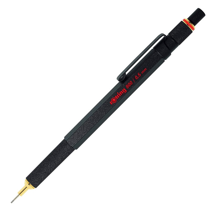 rOtring 800 Mechanical Pencil 0.5 mm Black Metal Barrel - Image 1
