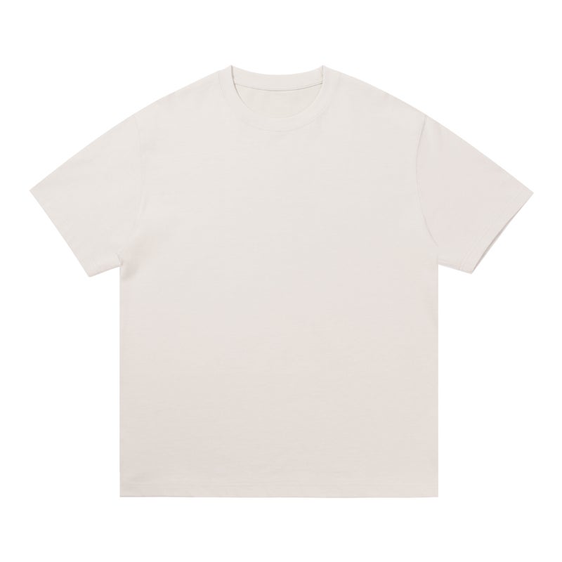 330g Trendy Brand Loose Shoulder Heavy Carbon Sanding Cotton T-shirt Men's and Women's Same Base Shirt - Image 1
