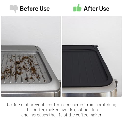NOTSEK Coffee Mat for Breville 878/881, Espresso Tamper Mat, Food Grade Silicone Non-Slip, 11.42in x 9.53in, Waterproof Heat Resistant, Espresso Tamping Station for Espresso Machine Accessories (Black) - Image 4