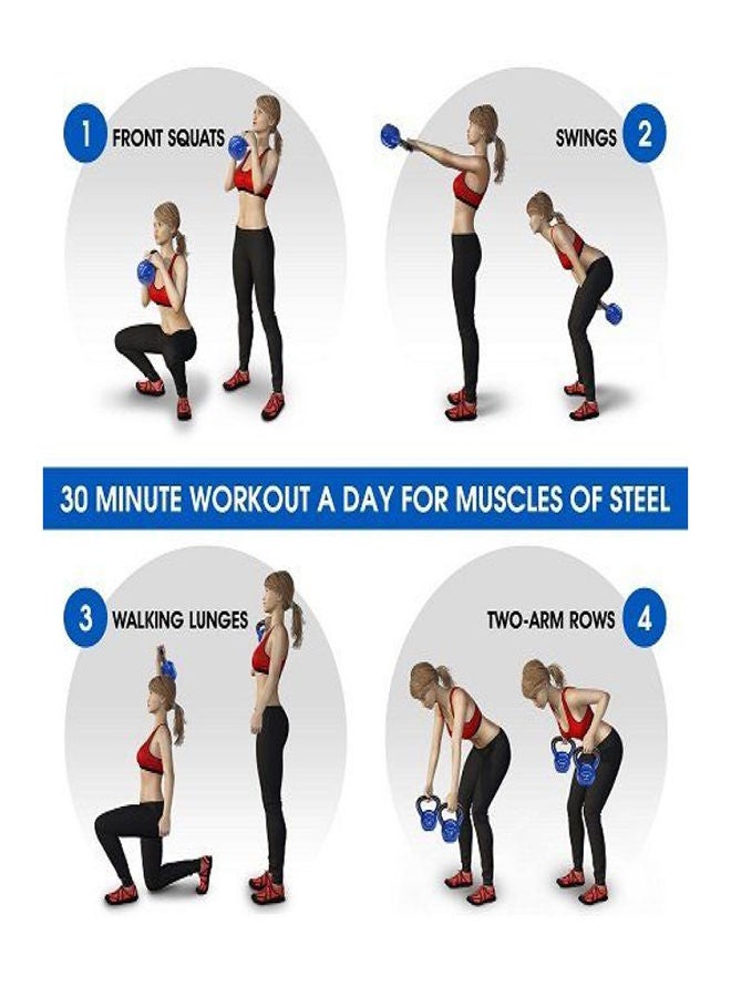 Power Fitness Vinyl Coated Kettlebell With Comfort Grip 2kgs - Image 3