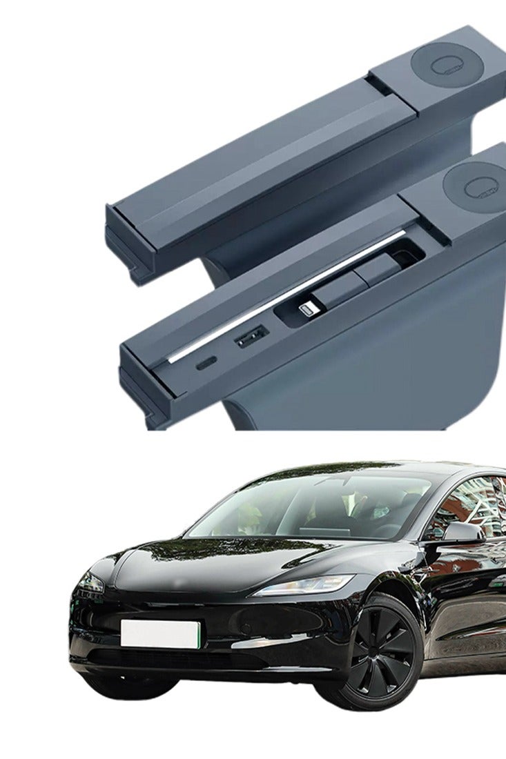 شاحن USB للسيارة القابل للسحب ، 2025 موديلي ، مناسب لموديل تسلا ، يدعم شحن الهواتف المحمولة ، شحن ساعة آبل - Image 1