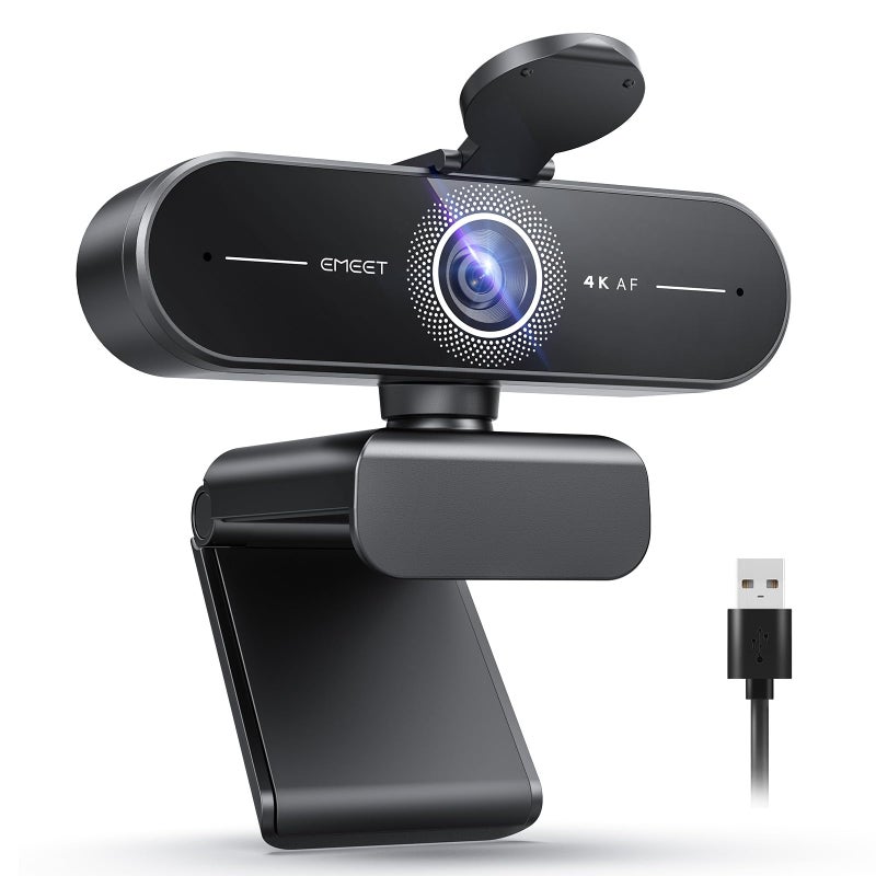 EMEET C60E 4K Webcam for Streaming & Gaming â€“ PDAF Autofocus, Dual Mics, Live Streaming Camera with Auto Light Correction, Plug & Play USB Webcam for PC & Mac - Image 1