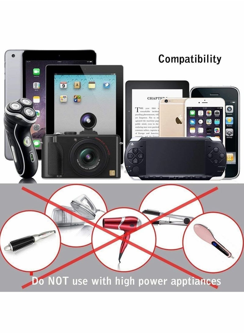 Y&D Universal Travel Adapter, Wall AC Power Plug Adapter Charger with Dual USB Charging Ports for Cell Phone Laptop, Black  - Image 3