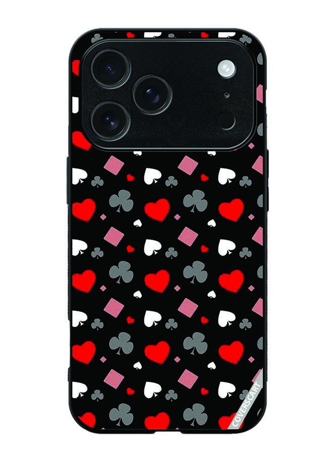 Protective Case Cover For Apple iPhone 17 Pro Max Suits Of Card Design Multicolour