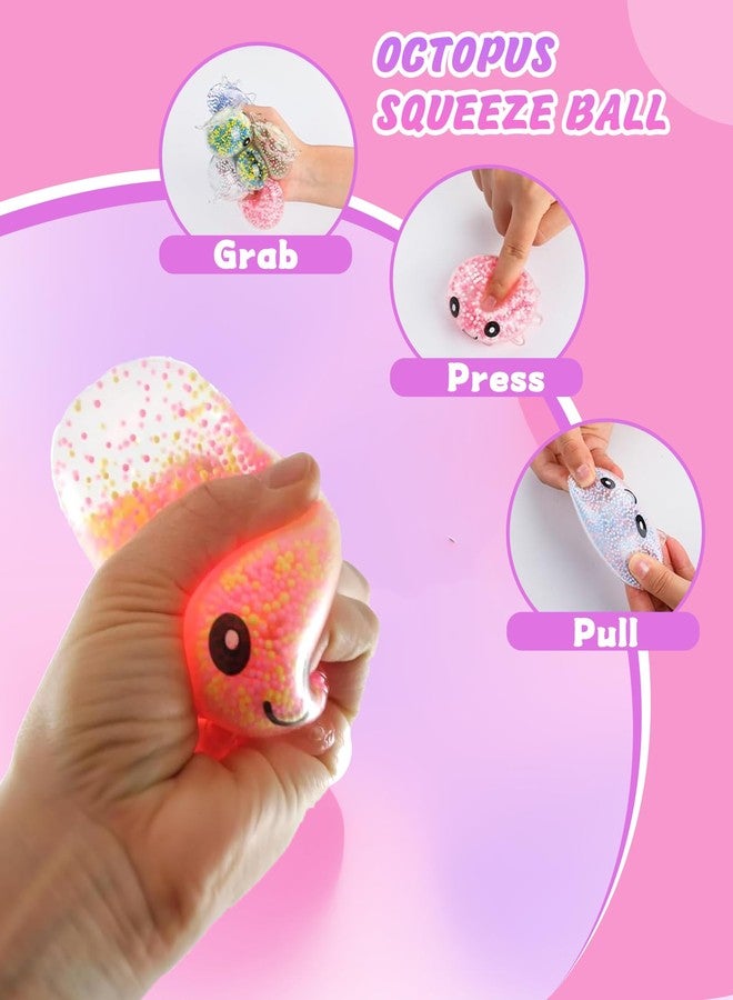 CartHome لعبة إسفنجية، تتضمن لعبة إسفنجية كبيرة وملونة على شكل حيوان لطيف لتخفيف التوتر، وتخفيف التوتر والترفيه اليومي الممتع (أخطبوط). - Image 3