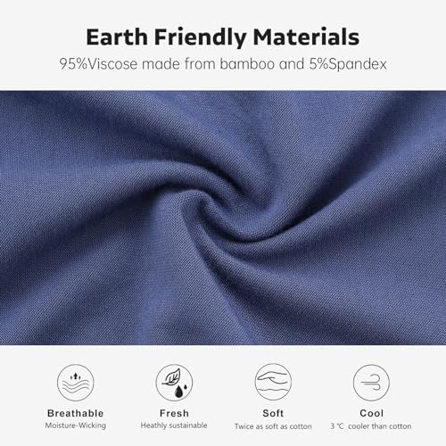 BAMBOO COOL Men's Ultra ComfortSoft Underwear, Moisture Wicking & Breathable No Ride Up Boxer Briefs with Fly, Multipack - Image 3