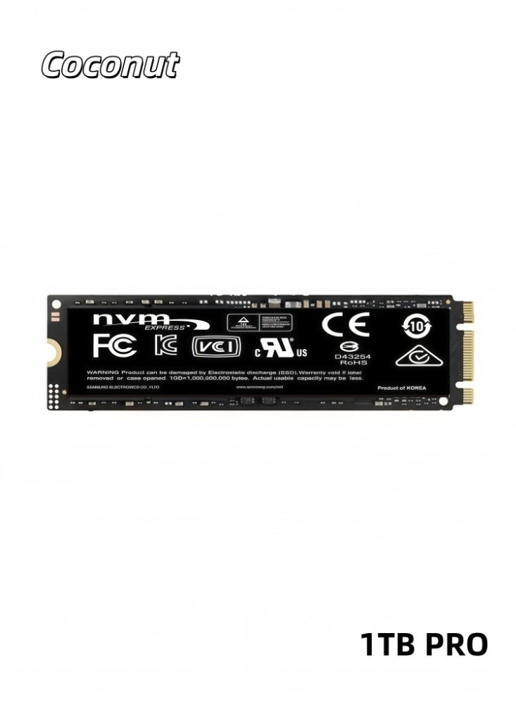 كوكونات 1TB PRO، قرص صلب سريعي الأداء بسرعة 1460 ميجابايت/ثانية، وواجهة M.2 2280، محرك داخلي صلب، مناسب للألعاب والتحرير وتصميم الصور عالية الأداء. مناسب لأجهزة الكمبيوتر المكتبية وأجهزة الكمبيوتر المحمولة، وتوافق مع غلافات أقراص الصلب الداخلية والخارجية. (واجهة NGFF) - Image 1