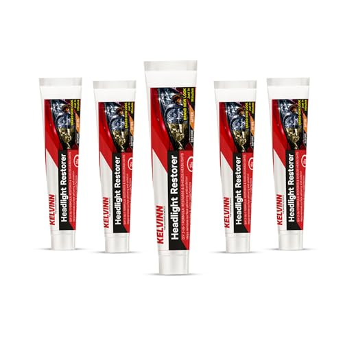 Kelvinn Headlight Restorer 100g,Removes Yellowing, Fades & Scratches, Restores Clarity & Shine for Car and Bike Headlights, Improves Night Visibility (Pack of 5) - Image 1