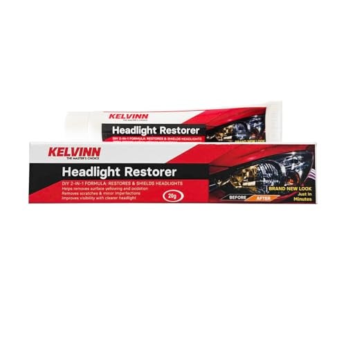 Kelvinn Headlight Restorer 100g,Removes Yellowing, Fades & Scratches, Restores Clarity & Shine for Car and Bike Headlights, Improves Night Visibility (Pack of 5) - Image 2