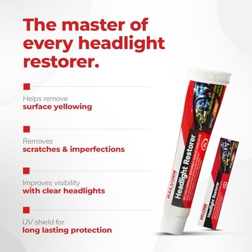 Kelvinn Headlight Restorer 100g,Removes Yellowing, Fades & Scratches, Restores Clarity & Shine for Car and Bike Headlights, Improves Night Visibility (Pack of 5) - Image 4